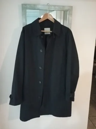 Gabardina Mango Negra Talla XL