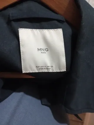 Gabardina Mango Negra Talla XL