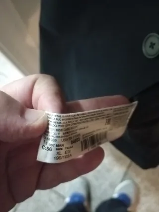 Gabardina Mango Negra Talla XL