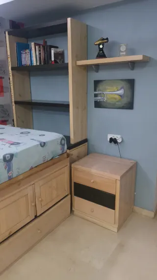 Habitación juvenil completa de madera maciza