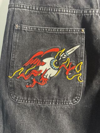 Pantalón corto Grimey negro con bordado