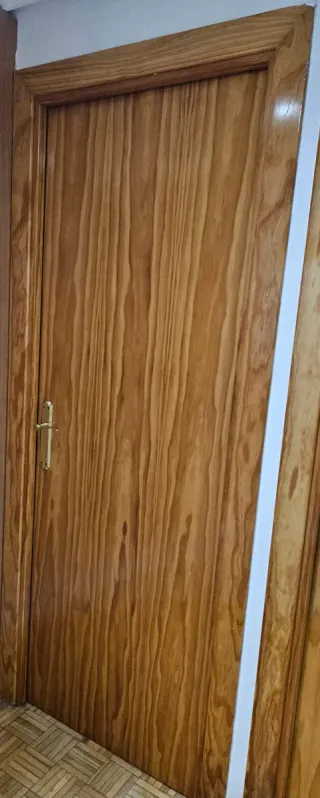 Puerta interior de madera pino lisas y con cristal