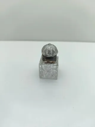 Mini tintero antiguo de cristal