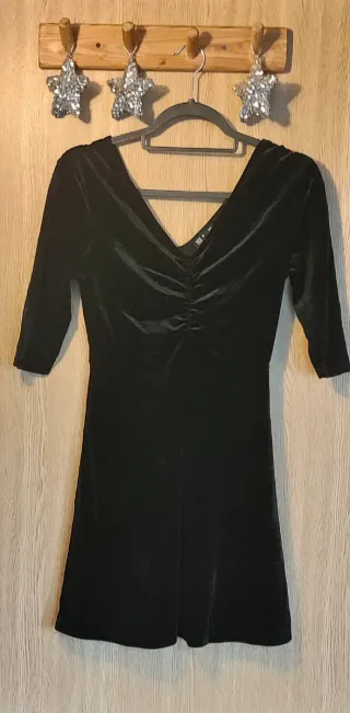 Vestido negro terciopelo