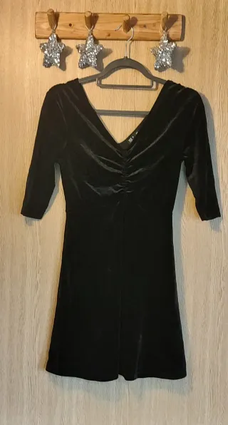 Vestido negro terciopelo