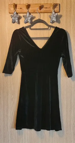 Vestido negro terciopelo