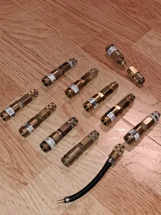 10 Enchufes Rápidos Latón 20 bar de presion