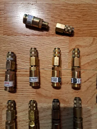 10 Enchufes Rápidos Latón 20 bar de presion