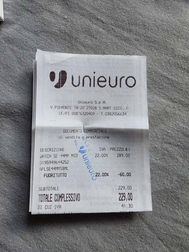 Apple Watch SE 2ª gen 44mm Grigio Siderale