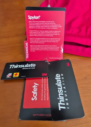 Pantalón de esquí Spyder rojo-negro