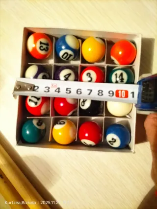 Juego Billar Mini Bolas y Palos