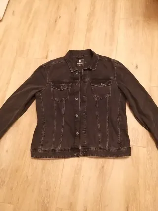 Chaqueta vaquera negra hombre