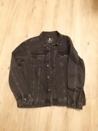 Chaqueta vaquera negra hombre