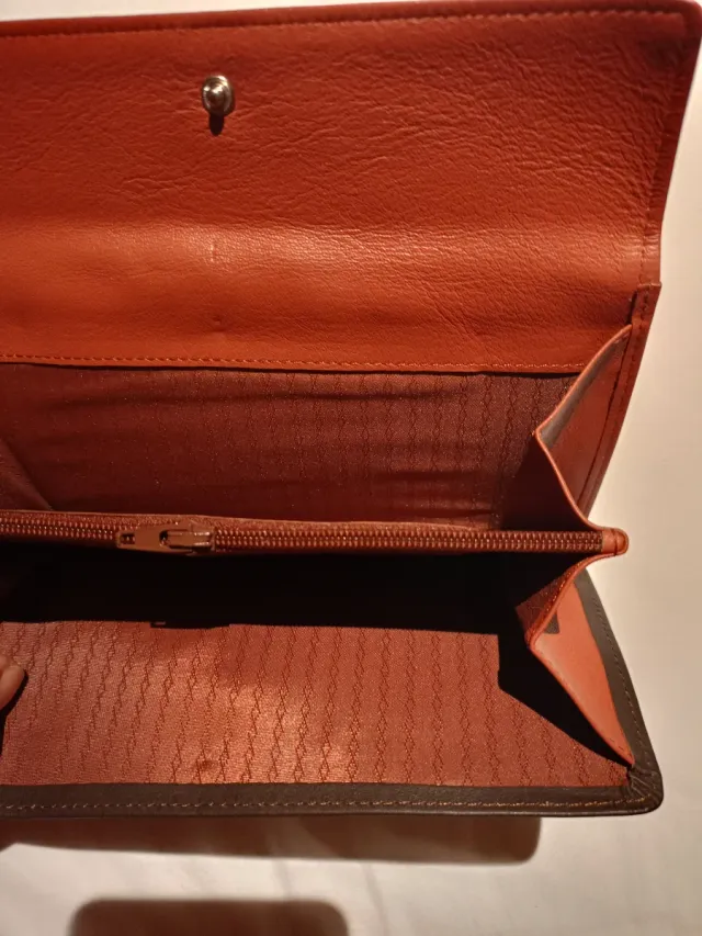 Cartera Pielnoble Marrón y Naranja