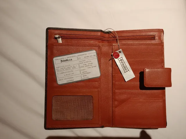 Cartera Pielnoble Marrón y Naranja