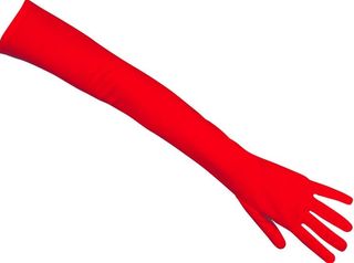 Guantes extra largo tela brillante