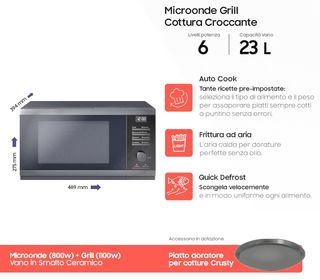 Forno microonde Samsung con friggitrice ad aria
