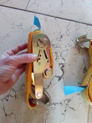 2 Coppie Cinghie Fissaggio Cricchetto