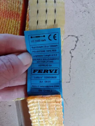 2 Coppie Cinghie Fissaggio Cricchetto