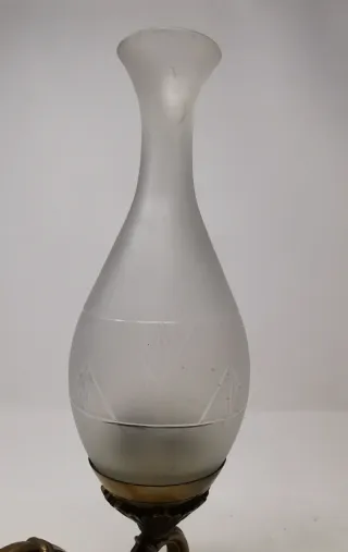 Abat jour vintage in metallo e vetro