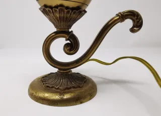 Abat jour vintage in metallo e vetro