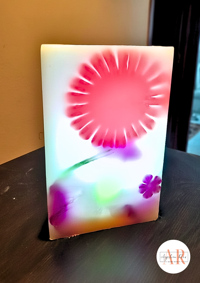 Lampada decorativa fiore rosa