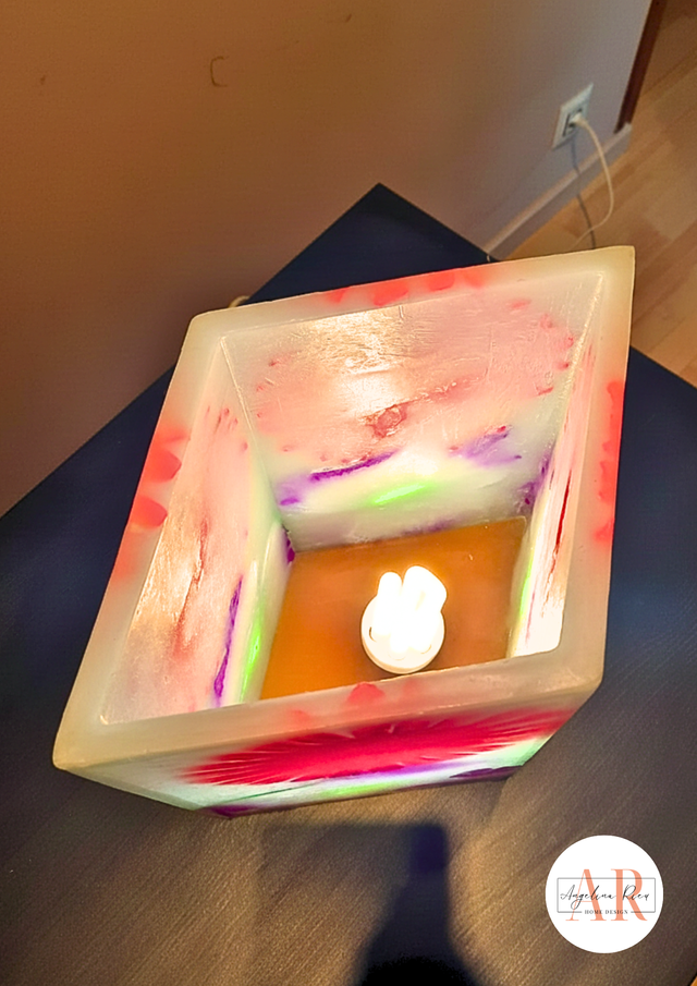 Lampada decorativa fiore rosa