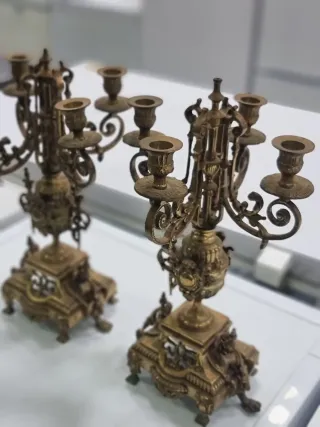 Candelabros de Bronce Antiguos
