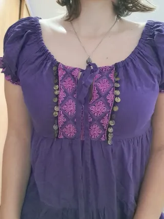 Blusa hippie vintage talla M