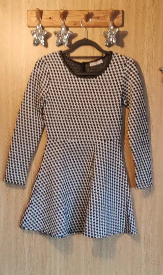 Vestido blanco con negro mujer