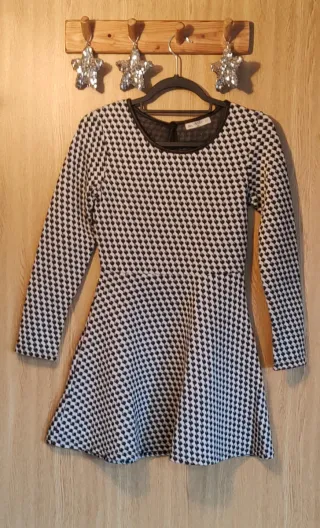 Vestido blanco con negro mujer