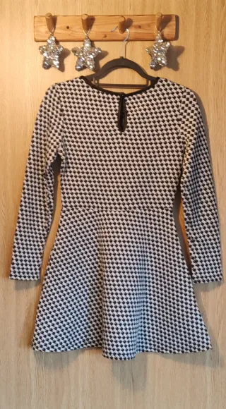 Vestido blanco con negro mujer