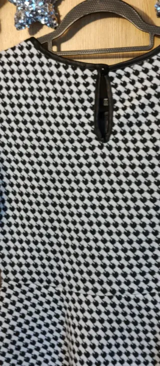 Vestido blanco con negro mujer