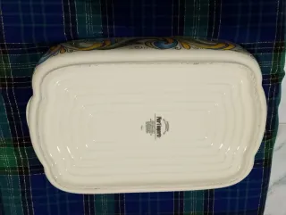 Pirofila ceramica con manici decorata