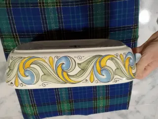 Pirofila ceramica con manici decorata