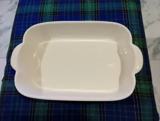 Pirofila ceramica con manici decorata