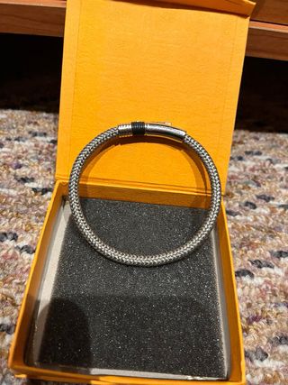 Pulsera Armani Plata y Negro