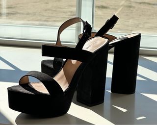 Zapatos de tacón negros plataforma