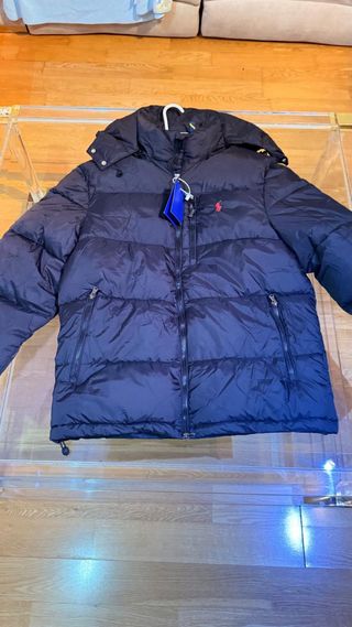 Abrigo Polo Ralph Lauren Negro Logo Rojo