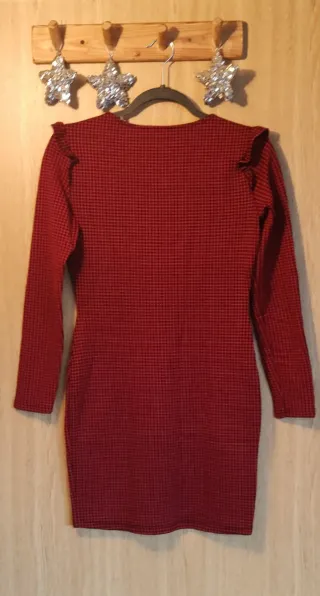 Vestido rojo y negro