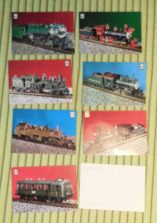 Lote 15 cartoline di modellismo ferroviario