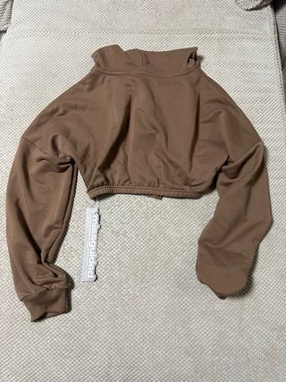 Sudadera con corsé marrón