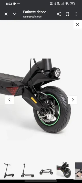 Patinete eléctrico deportivo