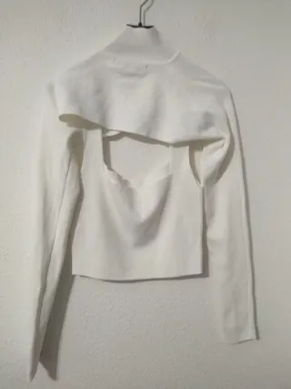 Blusa Sfera blanca manga larga