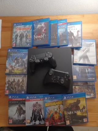 PS4 Slim 1TB + 2 Mandos + 15 Juegos