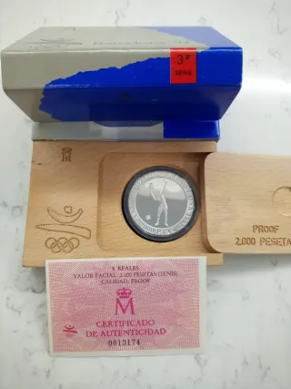 Moneda Plata Olimpiadas Barcelona 92