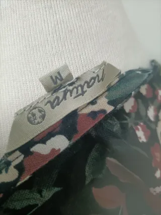 Vestido estampado floral manga larga