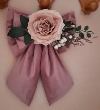 Fiocco decorativo in velluto rosa