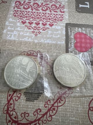 PLATA 2000 pts de 1994 y 1995 lote de dos monedas