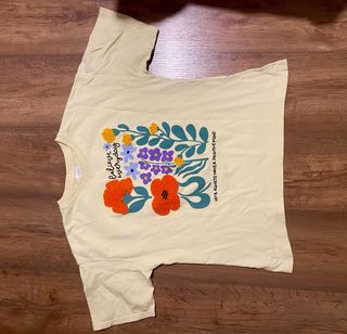 Camiseta Zara niña flores believe everyday